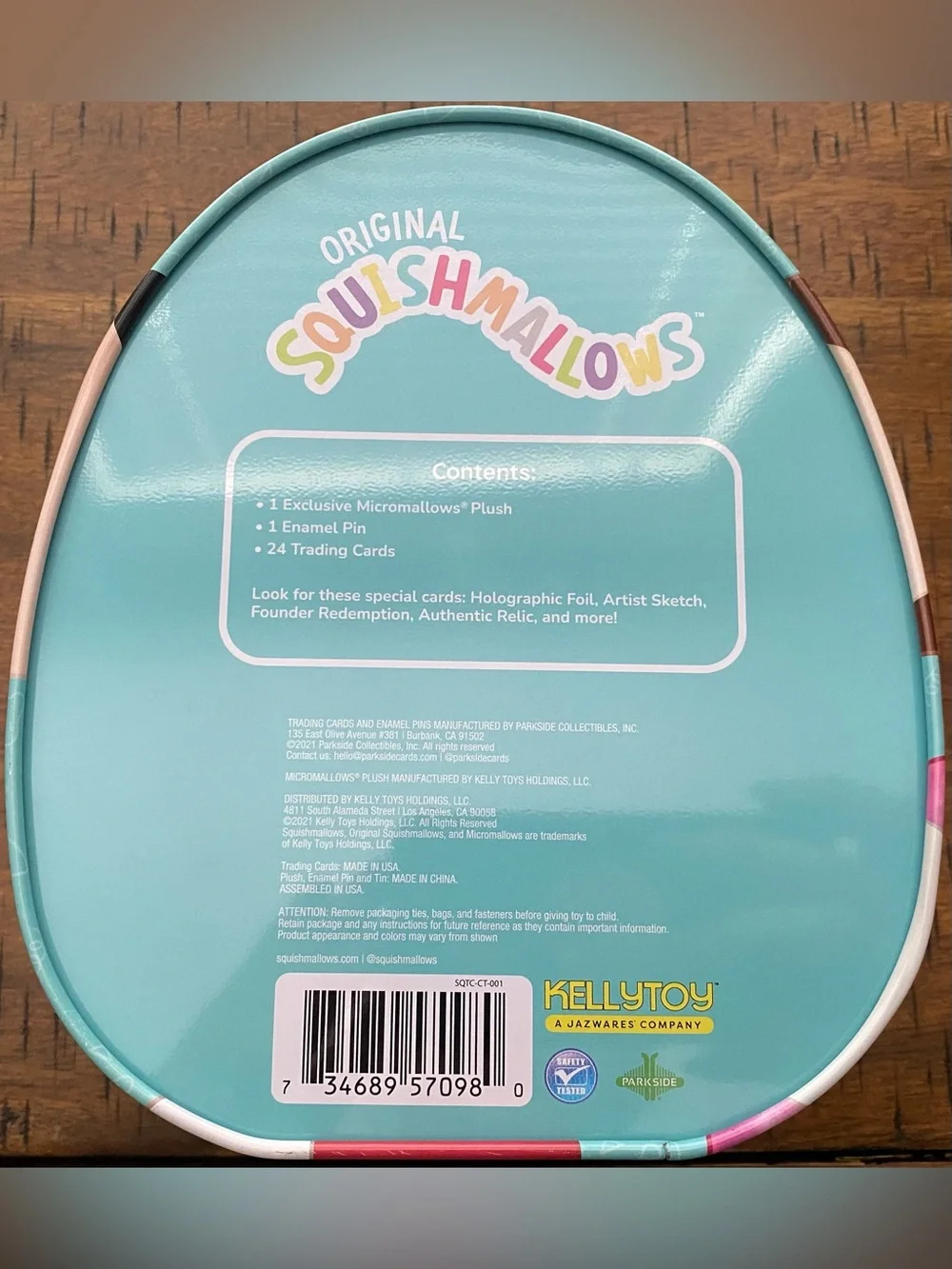 •GUC•Squishmallows Series 1 Trading Cards Connor the Cow Collector Tin